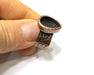 Copper Ring Blank Setting Cabochon Base inlay Ring Backs Mounting Adjustable Ring Base Bezel (14x10mm blank) Antique Copper Plated G16873