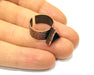 Copper Ring Blank Setting Cabochon Base inlay Ring Backs Mounting Adjustable Ring Base Bezel (9x8mm blank) Antique Copper Plated G16874