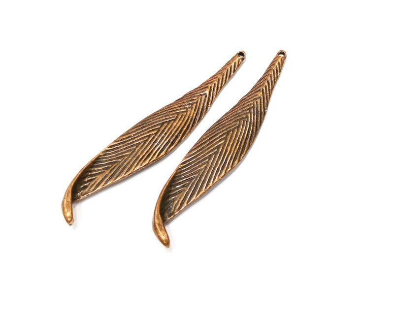 2 Copper Charm Antique Copper Charm (72x13mm) G17455