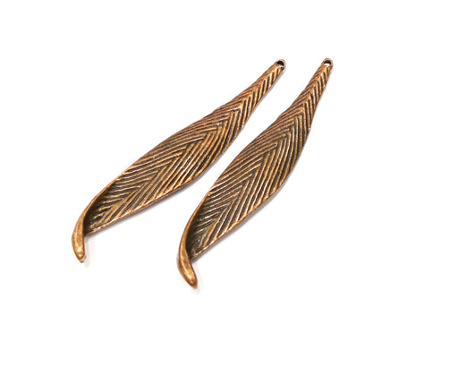 2 Copper Charm Antique Copper Charm (72x13mm) G17455