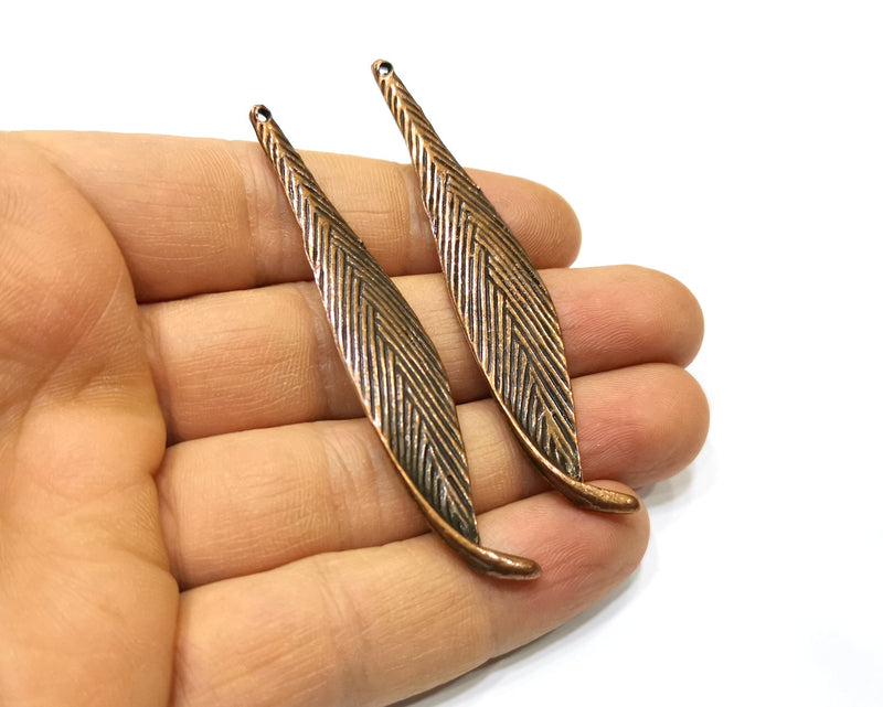 2 Copper Charm Antique Copper Charm (72x13mm) G17455