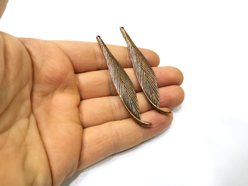 2 Copper Charm Antique Copper Charm (72x13mm) G17455