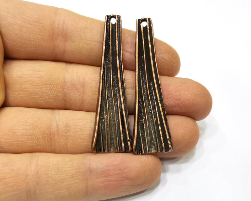 2 Copper Charm Antique Copper Charm (53x14mm) G16879