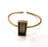 Bracelet Blank Cuff Bezel Resin Bangle inlay Blank Glass Cabochon Base Bezel Hammered Adjustable Antique Bronze Bracelet (25x10mm ) G16004