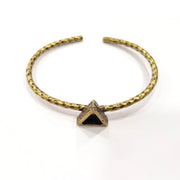 Bracelet Blank Cuff Bezel Resin Bangle inlay Blank Glass Cabochon Base Bezel Hammered Adjustable Antique Bronze Bracelet (9x8mm ) G16006