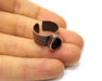Copper Ring Blank Setting Cabochon Base inlay Ring Backs Mounting Adjustable Ring Base Bezel (10x8mm blank) Antique Copper Plated G16892