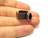 Copper Ring Blank Setting Cabochon Base inlay Ring Backs Mounting Adjustable Ring Base Bezel (10x8mm blank) Antique Copper Plated G16892
