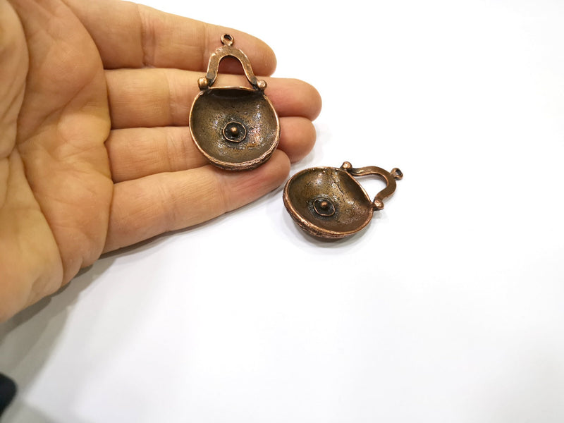 2 Copper Charm Antique Copper Charm (44x28mm) G16896