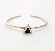 Bracelet Blank Cuff Bezel Resin Bangle inlay Blank Glass Cabochon Base Bezel Hammered Adjustable Antique Silver Bracelet (6mm ) G16019