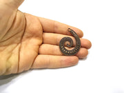 2 Copper Charm Antique Copper Charm (45x34mm) G16907