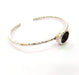 Bracelet Blank Cuff Bezel Resin Bangle inlay Blank Glass Cabochon Base Bezel Hammered Adjustable Antique Silver Bracelet (10mm ) G16024