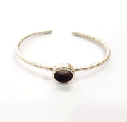 Bracelet Blank Cuff Bezel Resin Bangle inlay Blank Glass Cabochon Base Bezel Hammered Adjustable Antique Silver Bracelet (10mm ) G16024