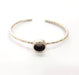 Bracelet Blank Cuff Bezel Resin Bangle inlay Blank Glass Cabochon Base Bezel Hammered Adjustable Antique Silver Bracelet (10mm ) G16024