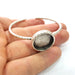 Bracelet Blank Cuff Bezel Resin Bangle inlay Blank Glass Cabochon Base Bezel Hammered Adjustable Antique Silver Bracelet (22mm ) G16040