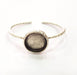 Bracelet Blank Cuff Bezel Resin Bangle inlay Blank Glass Cabochon Base Bezel Hammered Adjustable Antique Silver Bracelet (22mm ) G16040