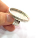 Ring Blank Setting Hammered Ring Base Bezel inlay Ring Backs Glass Cabochon Mounting Adjustable Antique Silver Plated Ring (35mm ) G16044