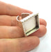 Ring Blank Setting Hammered Ring Base Bezel inlay Ring Backs Glass Cabochon Mounting Adjustable Antique Silver Plated Ring (20x20mm ) G16059