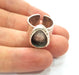 Ring Blank Setting Hammered Ring Base Bezel inlay Ring Backs Glass Cabochon Mounting Adjustable Antique Silver Plated Ring (14x10mm ) G16063