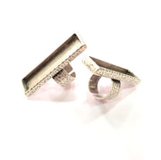 Ring Blank Setting Hammered Ring Base Bezel inlay Ring Backs Glass Cabochon Mounting Adjustable Antique Silver Plated Ring (50x10mm ) G16070