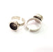 Ring Blank Setting Hammered Ring Base Bezel inlay Ring Backs Glass Cabochon Mounting Adjustable Antique Silver Plated Ring (10mm ) G16082