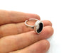Ring Blank Setting Hammered Ring Base Bezel inlay Ring Backs Glass Cabochon Mounting Adjustable Antique Silver Plated Ring (10mm ) G16082