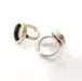 Ring Blank Setting Hammered Ring Base Bezel inlay Ring Backs Glass Cabochon Mounting Adjustable Antique Silver Plated Ring (18x13mm ) G16083