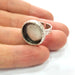 Ring Blank Setting Hammered Ring Base Bezel inlay Ring Backs Glass Cabochon Mounting Adjustable Antique Silver Plated Ring (18mm ) G16085