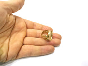 Raw Brass Ring Blank Bezel Settings Cabochon Base Mountings Adjustable Resin Blank  (19x16mm blank ) G16913