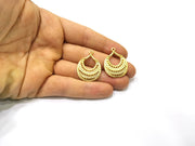 2 Gold Charms Gold Plated Charms  (31x24mm)  G16918