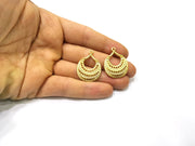 2 Gold Charms Gold Plated Charms  (31x24mm)  G16918