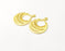 2 Gold Charms Gold Plated Charms  (31x24mm)  G16918