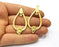 2 Gold Charms Gold Plated Charms  (54x26mm)  G16921