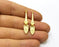 4 Gold Charms Gold Plated Charms  (36x7mm)  G16936