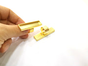 Hammered Ring Blank Setting Cabochon Base inlay Ring Hammered Mounting Adjustable Ring Bezel (50x10mm blank ) Gold Plated Metal G16941