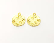 2 Gold Charms Gold Plated Charms  (26x22mm)  G16943