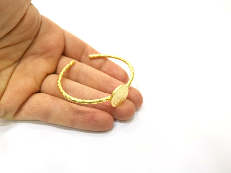 Gold Bangle Blanks Hammered Bracelet Blanks Cuff Blanks Adjustable Bracelet Blank Gold Plated Bracelet (20 mm Blanks ) G16944