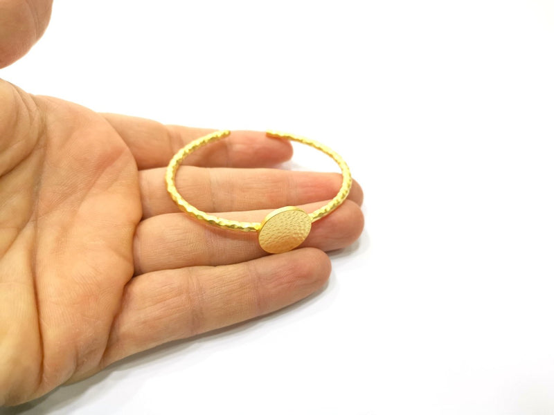 Gold Bangle Blanks Hammered Bracelet Blanks Cuff Blanks Adjustable Bracelet Blank Gold Plated Bracelet (20 mm Blanks ) G16944