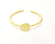 Gold Bangle Blanks Hammered Bracelet Blanks Cuff Blanks Adjustable Bracelet Blank Gold Plated Bracelet (20 mm Blanks ) G16944