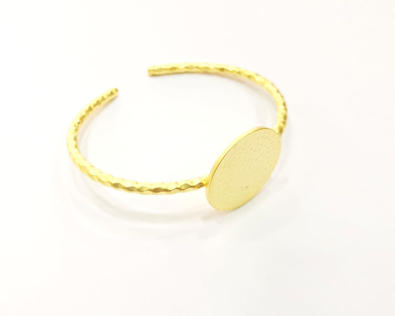 Gold Bangle Blanks Hammered Bracelet Blanks Cuff Blanks Adjustable Bracelet Blank Gold Plated Bracelet (25 mm Blanks ) G16953