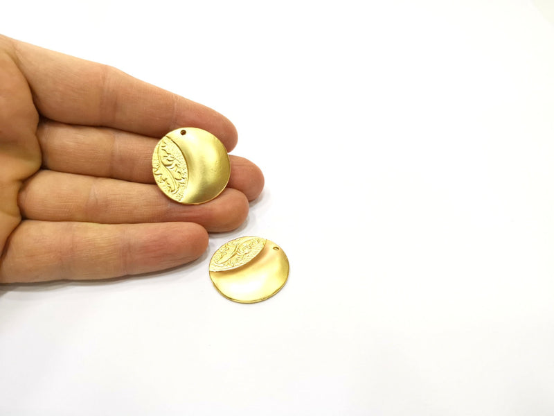 2 Gold Charms Gold Plated Charms  (28mm)  G16966