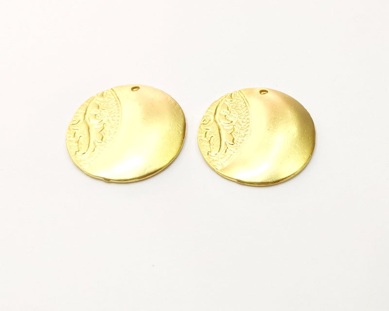 2 Gold Charms Gold Plated Charms  (28mm)  G16966