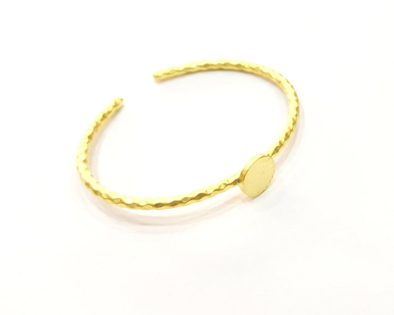 Gold Bangle Blanks Hammered Bracelet Blanks Cuff Blanks Adjustable Bracelet Blank Gold Plated Bracelet (12 mm Blanks ) G16976