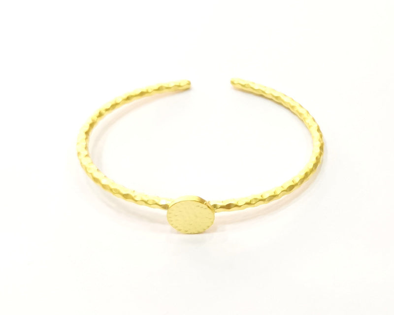 Gold Bangle Blanks Hammered Bracelet Blanks Cuff Blanks Adjustable Bracelet Blank Gold Plated Bracelet (12 mm Blanks ) G16976