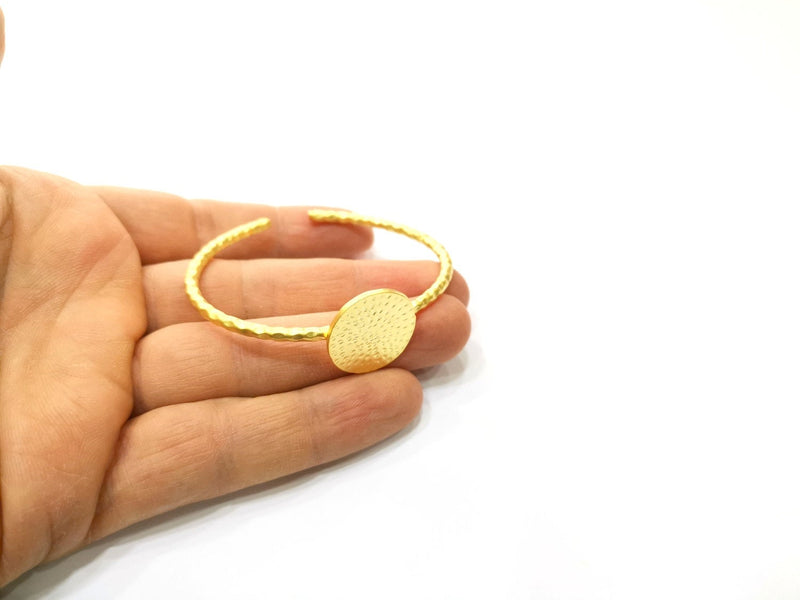 Gold Bangle Blanks Hammered Bracelet Blanks Cuff Blanks Adjustable Bracelet Blank Gold Plated Bracelet (22 mm Blanks ) G18971