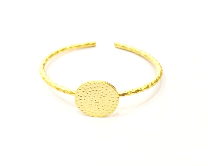 Gold Bangle Blanks Hammered Bracelet Blanks Cuff Blanks Adjustable Bracelet Blank Gold Plated Bracelet (22 mm Blanks ) G18971
