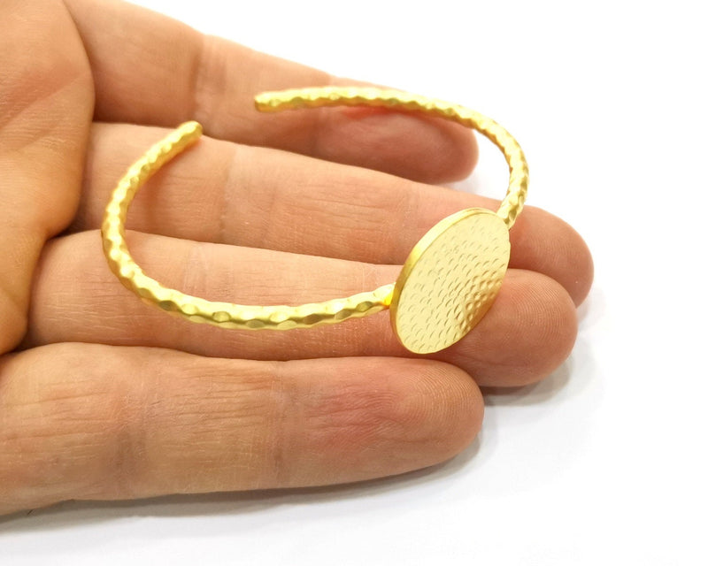 Gold Bangle Blanks Hammered Bracelet Blanks Cuff Blanks Adjustable Bracelet Blank Gold Plated Bracelet (22 mm Blanks ) G18971