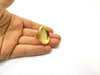 Hammered Ring Blank Setting Cabochon Base inlay Ring Hammered Mounting Adjustable Ring Bezel (30x22mm blank ) Gold Plated Metal G16991