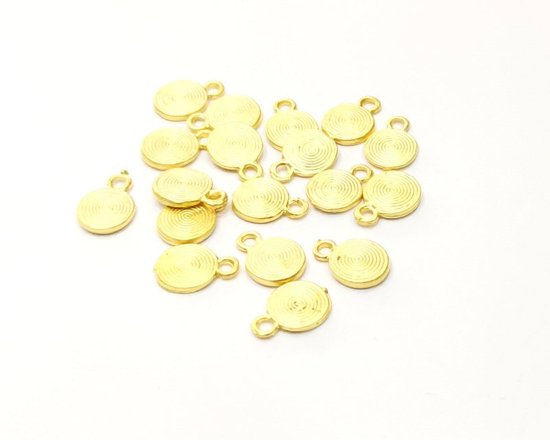 10 Gold Charms Gold Plated Charms  (12x8mm)  G16992