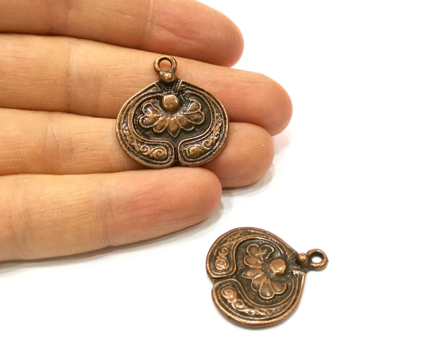 2 Copper Charm Antique Copper Charm (28x27mm) G16998