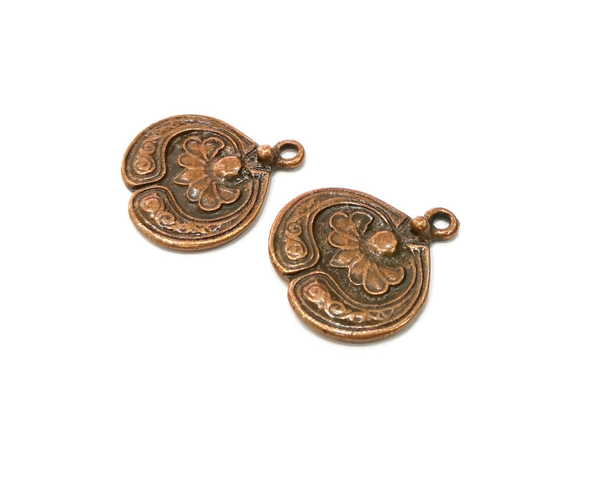 2 Copper Charm Antique Copper Charm (28x27mm) G16998